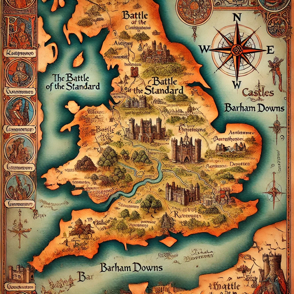 Map of England's Battle Sites